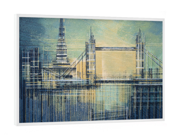 Poster mit weißem Rahmen "London in der Dämmerung" artboxONE - Städte / London,Reise,Abstrakt,Architektur