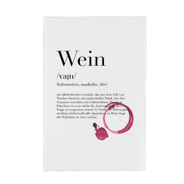 Holzbild "Wein Definition" artboxONE - Typografie,Essen & Trinken / Alkohol,Lustig