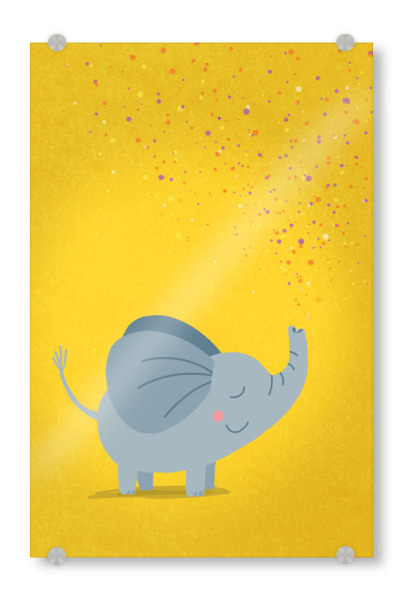 Acrylglasbild "Sternenstaub Elefant" artboxONE - Für Kinder,Tiere