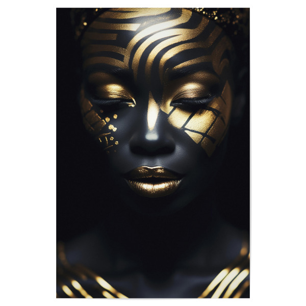 Poster "Golden pretty Face" artboxONE - Abstrakt,Menschen,Reise / Afrika
