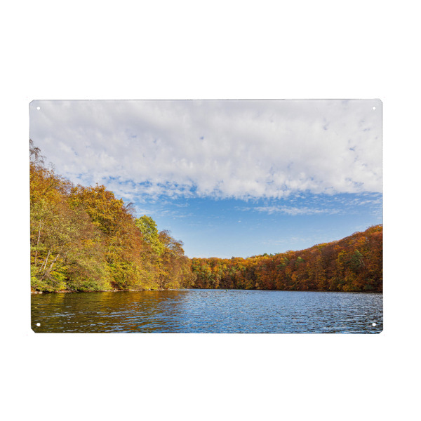 Holzbild "Bäume, Herbst, See, Wald" artboxONE - Natur,Reise