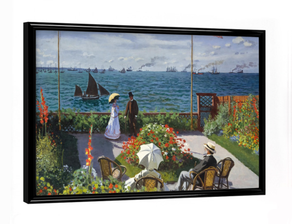 Poster mit schwarzem Rahmen "Garten in Sainte-Adresse" artboxONE - Städte,Reise,Städte / Weitere