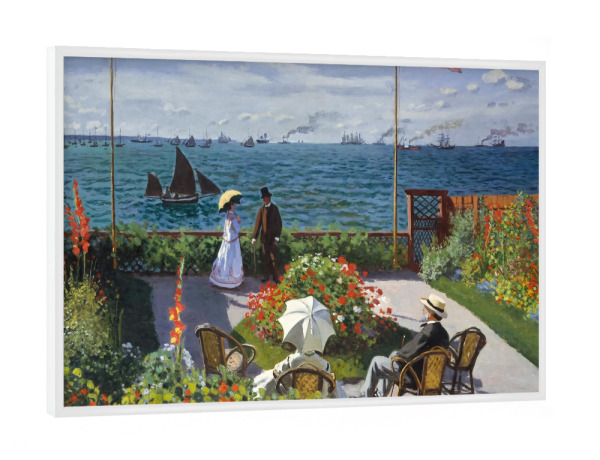 Poster mit weißem Rahmen "Garten in Sainte-Adresse" artboxONE - Städte,Reise,Städte / Weitere