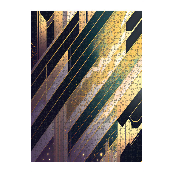 artboxONE Puzzle "Kosmischer Marmor" artboxONE - Abstrakt - Sterne,Gold,Textur,Kunst,Muster,Kosmische,Galaxie,Marmor - Bild sterne