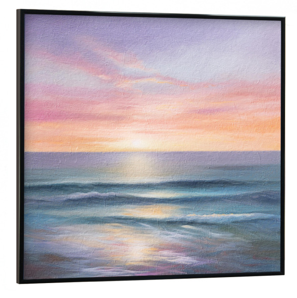 Poster mit schwarzem Rahmen 30x30 cm "Ozean Sonnenaufgang G" artboxONE - Reise / Strand und Meer