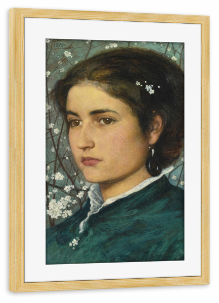 Poster mit Rahmen kiefer "Eine junge Schönheit" artboxONE - Menschen,Liebe,Für Mama,Für Papa