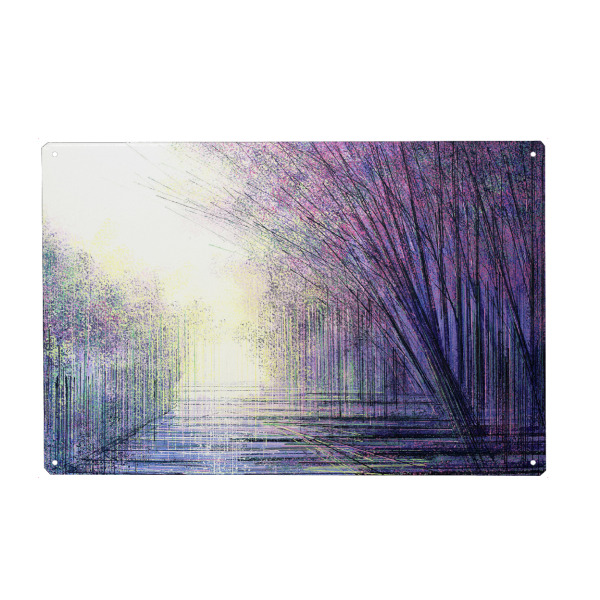 Metall Poster "Frühlingsblüte in der Dämmerung" artboxONE - Natur,Floral,Abstrakt