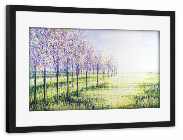 Poster mit Rahmen schwarz "Obstbäume in Blüte" artboxONE - Natur,Floral