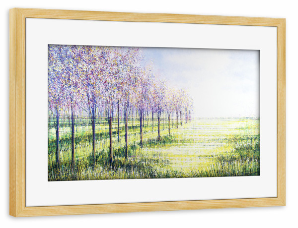 Poster mit Rahmen kiefer "Obstbäume in Blüte" artboxONE - Natur,Floral