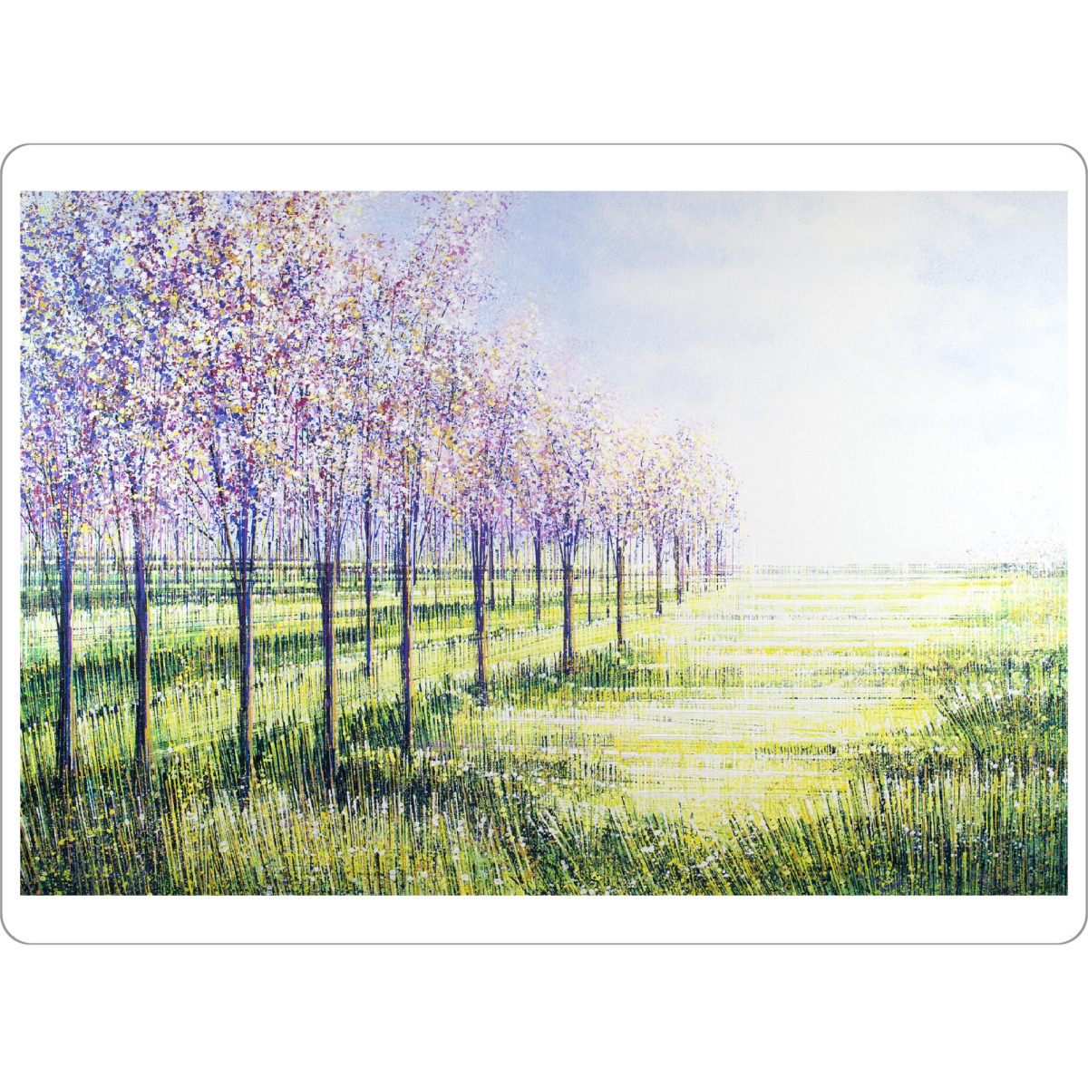 Tischset "Obstbäume in Blüte" artboxONE - Natur,Floral - Natur,Bäume,Blumen,Blumen,Blüte,Obstgarten,Fie,Feld,Sonnenuntergang,Sonnenaufgang