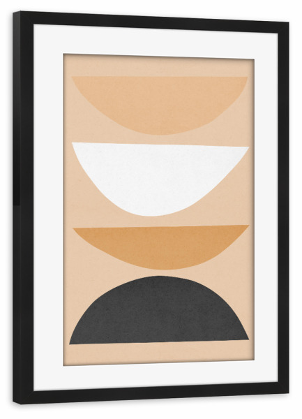 Poster mit Rahmen schwarz "Harmony of circles K" artboxONE - Abstrakt,Geometrie