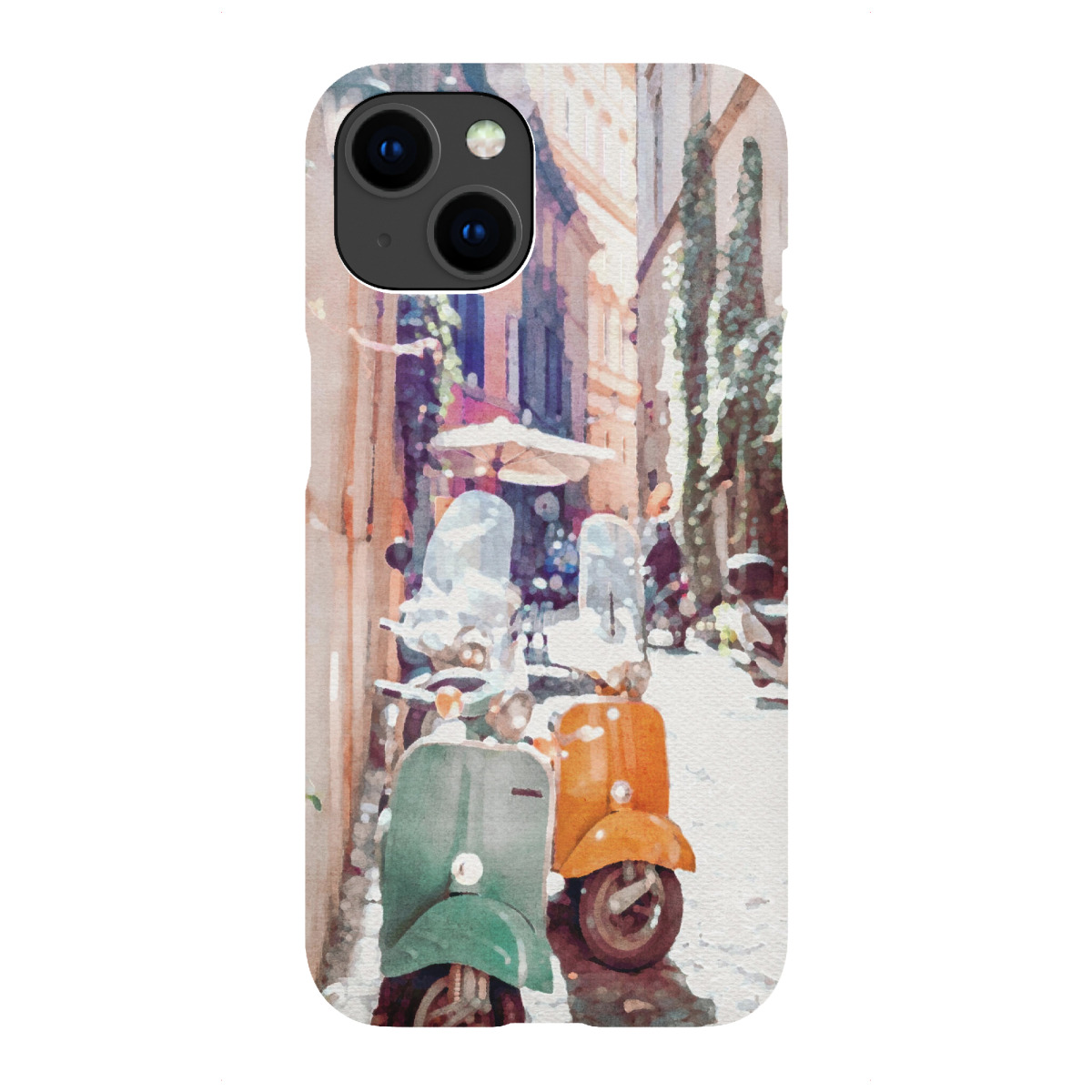 iPhone "Zwei Mopeds in Italien" Premium-Case Handyhülle artboxONE
