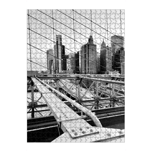 artboxONE Puzzle "New York City - Brooklyn Bridge" artboxONE - Städte,Städte / New York,Schwarzweiß,Architektur
