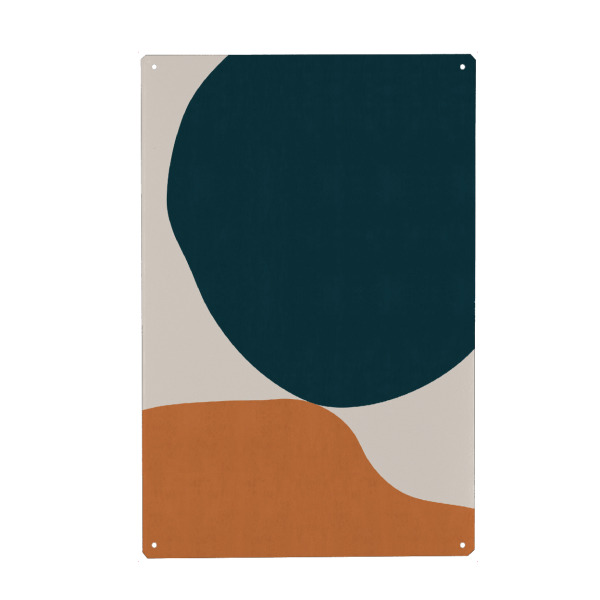 Holzbild "Blue and red art E" artboxONE - Abstrakt,Geometrie