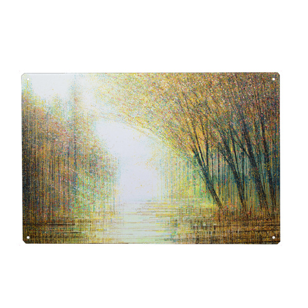 Metall Poster "Autumn Woodland" artboxONE - Natur - Wald,Wald,Natur,Bäume,Wald,Herbst,Herbst - Blechschild