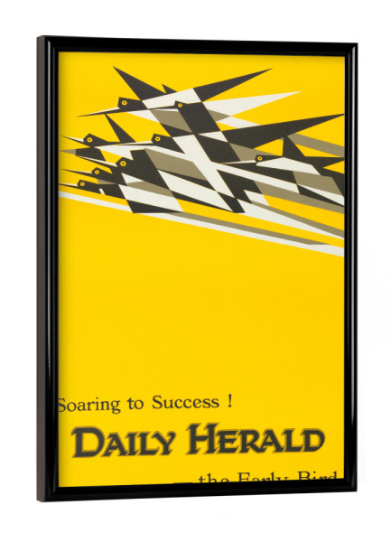 Poster mit schwarzem Rahmen "George Meunier - The early bird" artboxONE - Typografie,Tiere,Festivals