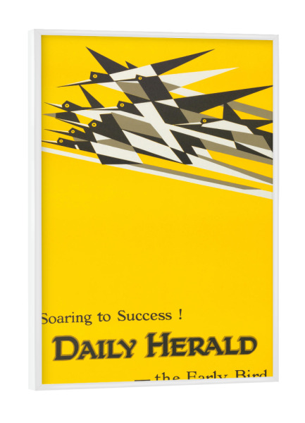 Poster mit weißem Rahmen "George Meunier - The early bird" artboxONE - Typografie,Tiere,Festivals