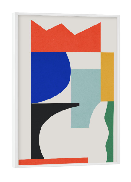 Poster mit weißem Rahmen "Geometric collage C" artboxONE - Abstrakt