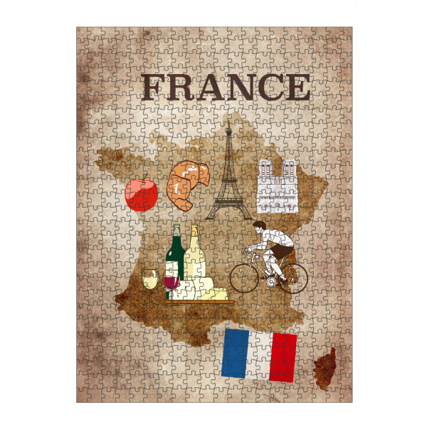 artboxONE Puzzle "France illustrated map" artboxONE - Reise,Essen & Trinken,Städte / Paris,Reise / Länder,Kartografie