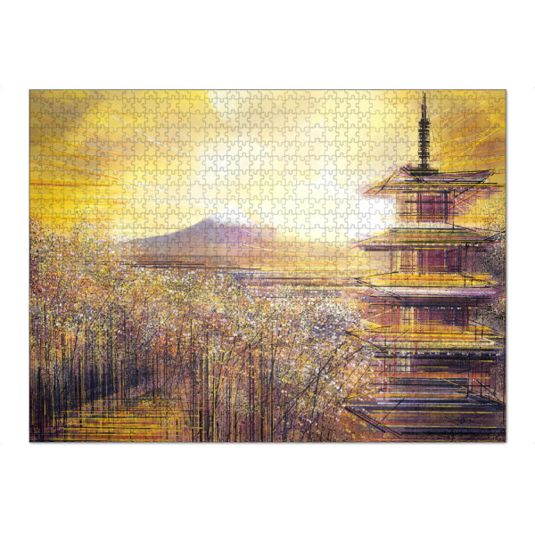Puzzle Ravensburger "Mount Jui beim Sonnenuntergang" artboxONE - Städte,Natur,Architektur