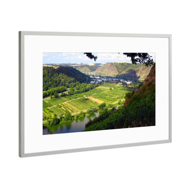 Poster mit Rahmen Silber "Der Moselblick" artboxONE - Natur,Reise,Reise / Länder