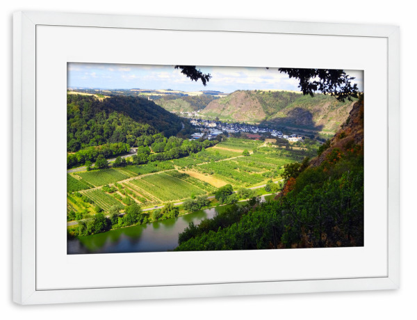 Poster mit Rahmen weiß "Der Moselblick" artboxONE - Natur,Reise,Reise / Länder