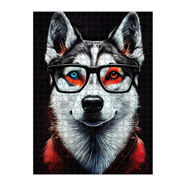 Puzzle Ravensburger "Hipster-Hund Luna" artboxONE - Für Kinder,Tiere - Hund,Hunde,Hipster,Indie,Tiere,Haustier,Hipster-katze,Illustration,Grafik