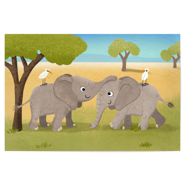 Poster "Geschwisterliebe" artboxONE - Für Kinder,Tiere