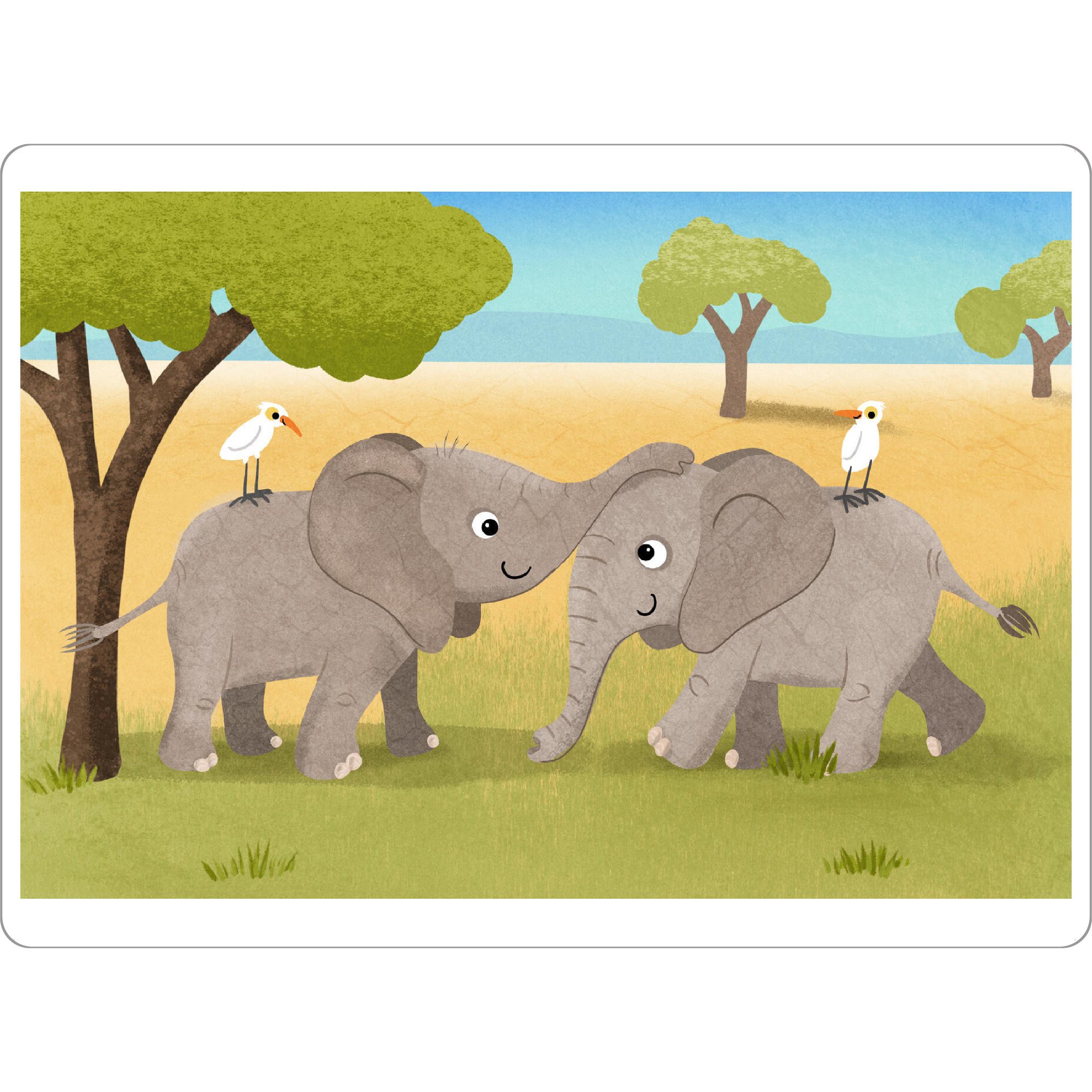 Tischset "Geschwisterliebe" artboxONE - Für Kinder,Tiere