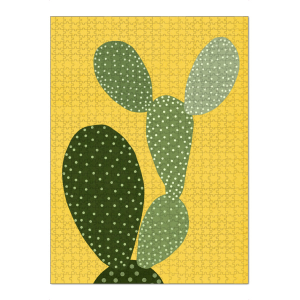 Puzzle Ravensburger "Cacti B" artboxONE - Floral - Flach,Kakteen,Natur,Blumen,Blätter,Garten,Kaktus,Aquarell,Malerei - Bild flach