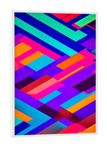 Poster mit weißem Rahmen "Eklektische Ausrichtung" artboxONE - Abstrakt,Geometrie