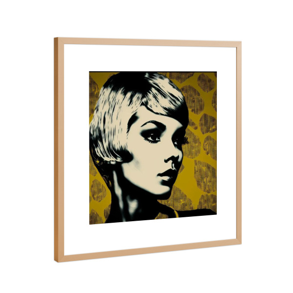 Poster mit Rahmen Kupfer "GOLD WOMAN" artboxONE - Menschen - Gold,Woman,Portrait,Fashion