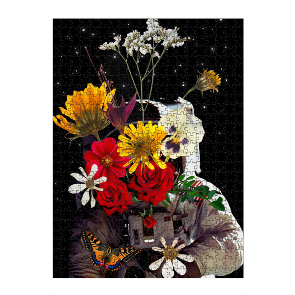 artboxONE Puzzle "Astronaut with flowers" artboxONE - Floral,Fiktion,Galaxy