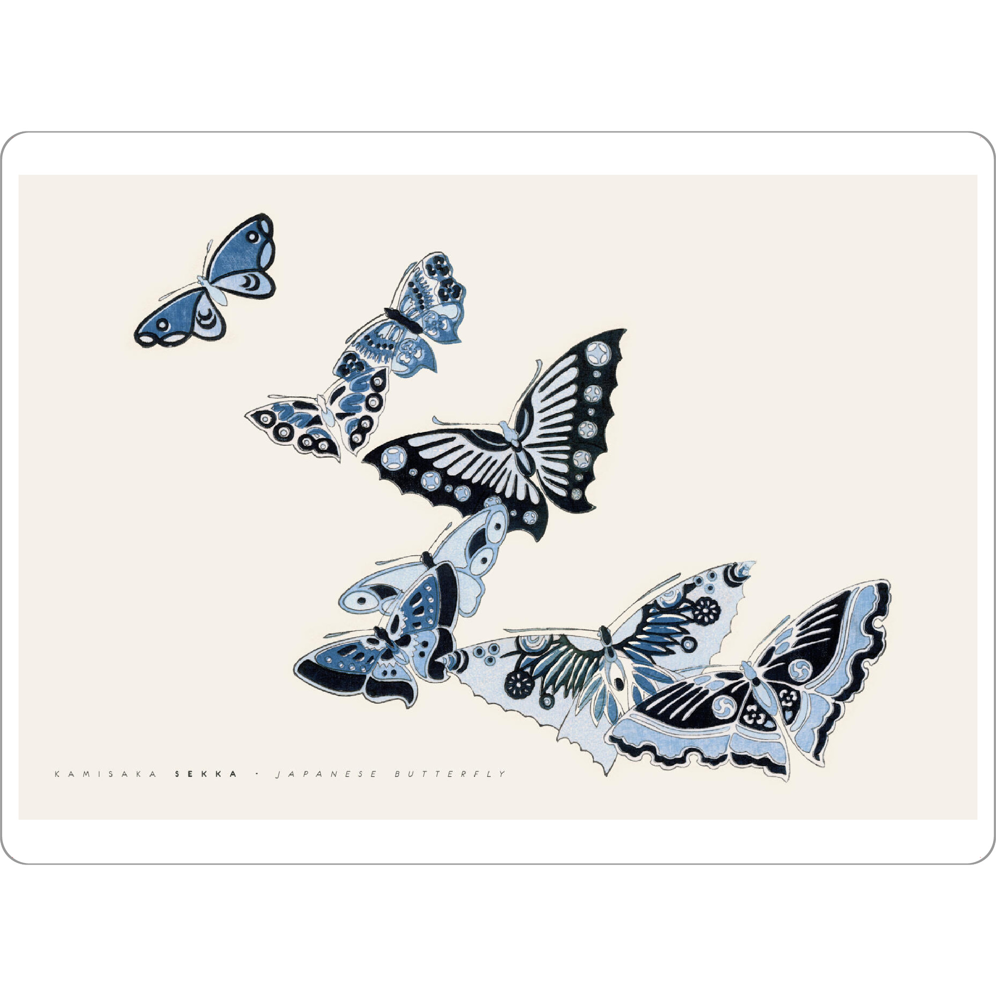 Tischset "Kamisaka Sekka - Schmetterling Duo" artboxONE - Typografie,Natur,Tiere