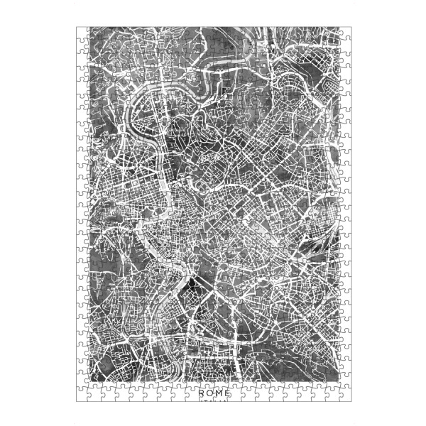 artboxONE Puzzle "Rom Italien Stadtplan BW" artboxONE - Städte - Rom,Italien,Stadtkarte,Karte,Stadtplan,Aquarell,Malerei - Bild rom