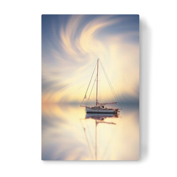 Leinwandbild "Timeless Clouds" artboxONE - Natur,Reise - Landscape,Sailing boat,Clouds,Landschaften,Long exposure,Wolken,Natur,Seascape