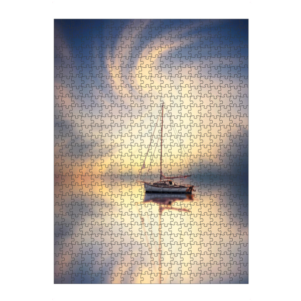 Puzzle Ravensburger "Timeless Clouds" artboxONE - Natur,Reise - Landscape,Sailing boat,Clouds,Landschaften,Long exposure,Wolken,Natur,Seascape