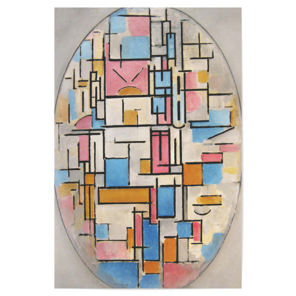 Poster 30x20 cm "Oval mit Farbebenen" artboxONE - Abstrakt,Geometrie,Streetart,Für Mama,Für Papa