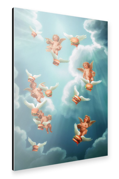 Alu-Dibond "Göttliche Burger" 30x20 cm artboxONE