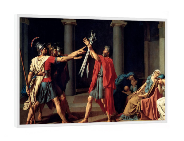 Poster mit weißem Rahmen "Eid der Horatii" artboxONE - Reise,Menschen,Männer