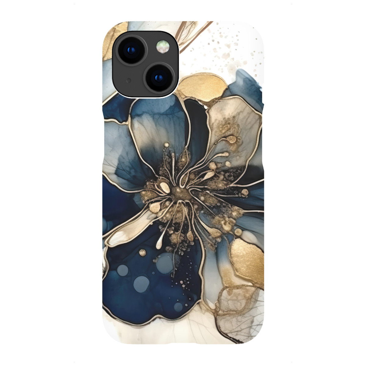 iPhone "Navy oder Gold Botanicals E" Premium-Case Handyhülle artboxONE