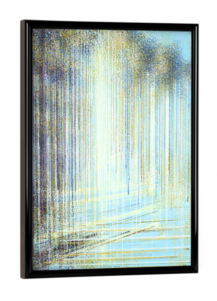 Poster mit schwarzem Rahmen "Helles Waldlicht" artboxONE - Natur,Abstrakt - Wald,Natur,Bäume,Sonnenlicht