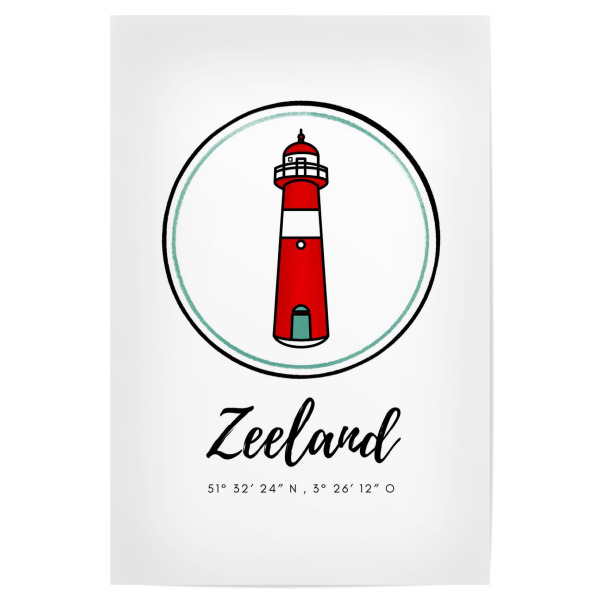 Poster 30x20 cm "Leuchtturm Zeeland Niederlande" artboxONE - Reise,Architektur,Reise / Strand und Meer