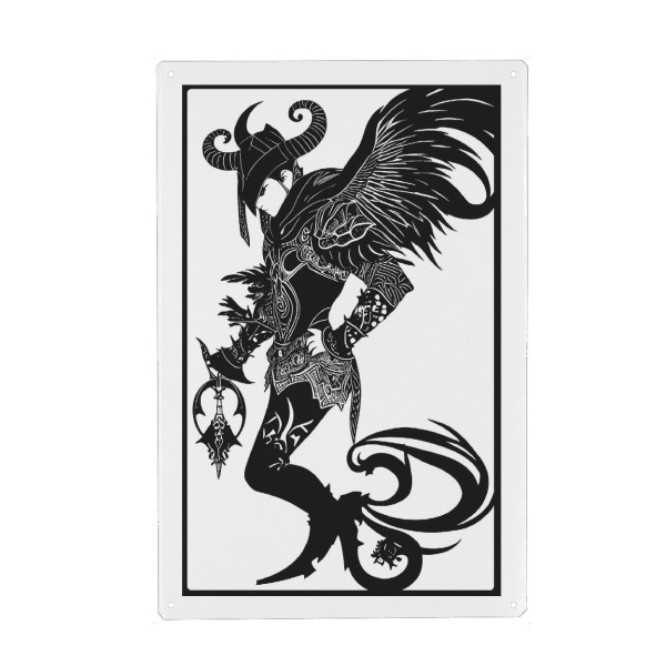 Holzbild "Dark Angel" artboxONE - Schwarzweiß