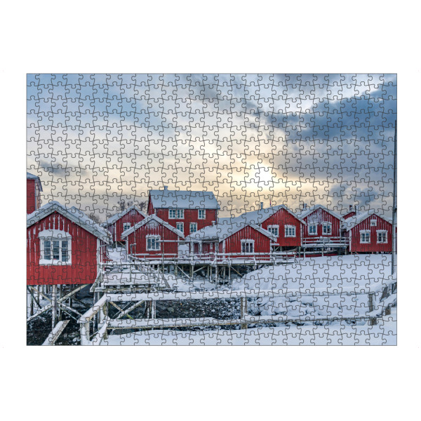 artboxONE Puzzle "Fischerdorf Norwegen" artboxONE - Natur,Architektur,Reise / Länder