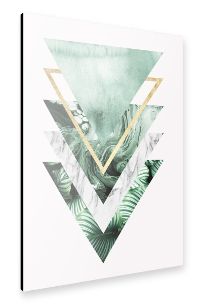Alu-Dibond "Geometric and botanical A" 30x20 cm artboxONE