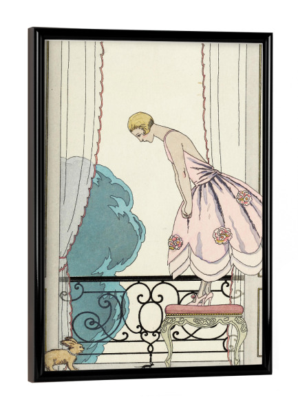 Poster mit schwarzem Rahmen "George Barbier - Die Maus" artboxONE - Tiere,Menschen,Fashion