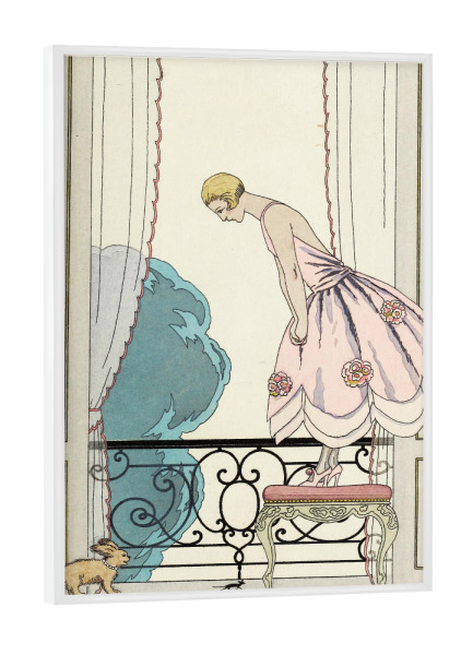 Poster mit weißem Rahmen "George Barbier - Die Maus" artboxONE - Tiere,Menschen,Fashion