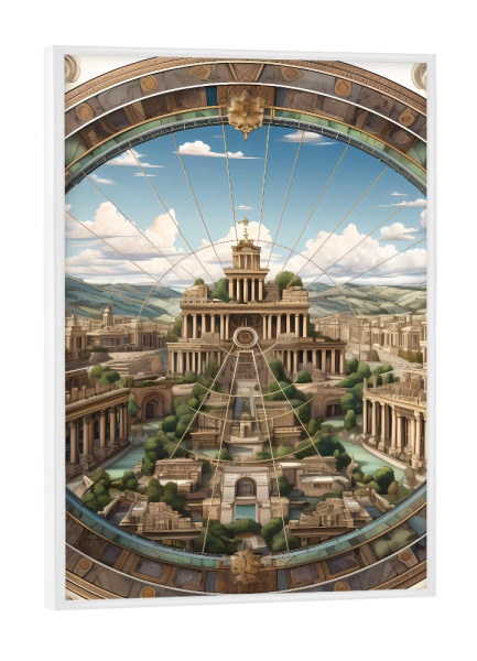 Poster mit weißem Rahmen "Zivilisationen – Alexandria" artboxONE - Städte,Abstrakt,Architektur