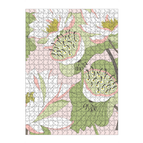 Puzzle Ravensburger "Nymphaea rosa" artboxONE - Floral,Abstrakt - Seerose,Nymphen,Meer,Abstrakt,Blumen,Blatt,Luxus - Bild seerose